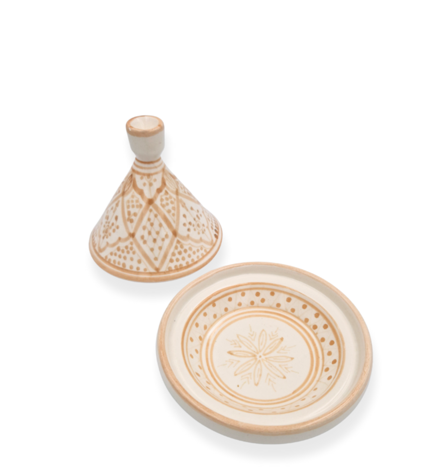 Tagine 15 cm “Laila” – marockansk lergryta i handgjord keramik brun