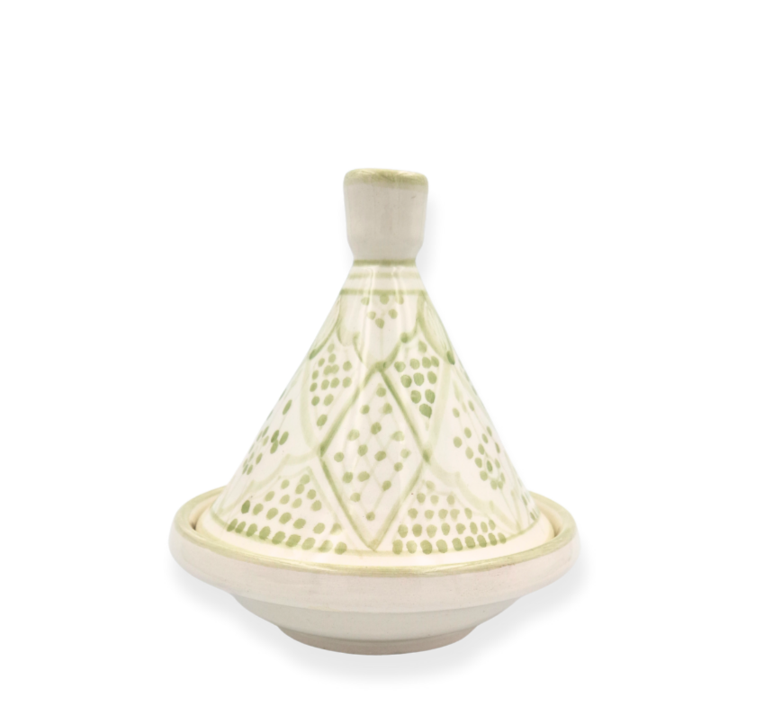 Tagine 15 cm “Laila” – marockansk lergryta i handgjord keramik grön