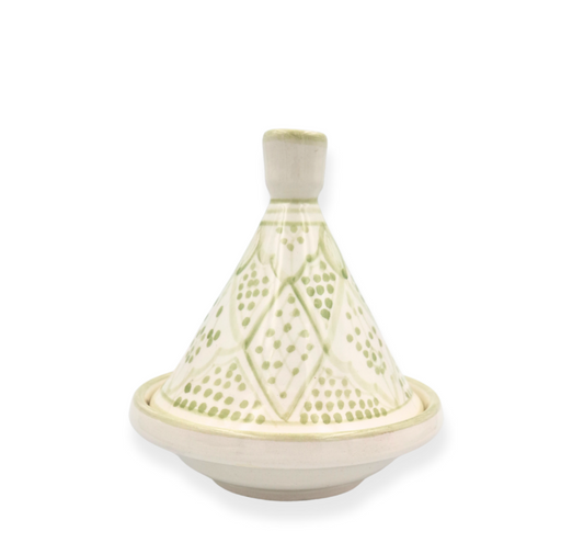 Tagine 15 cm “Laila” – marockansk lergryta i handgjord keramik grön