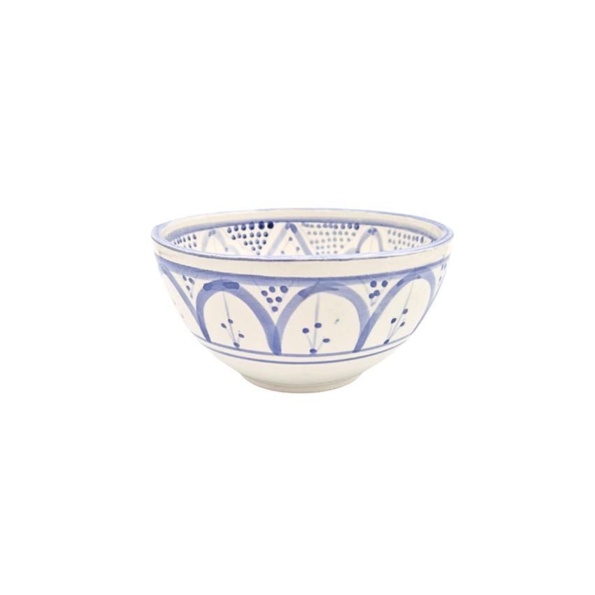 Soppskål 15 cm “Chorouk” – handgjord marockansk keramik blå