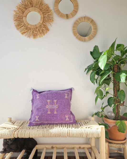 Kuddfodral Kaktussilke Sabra – Qamar Lila