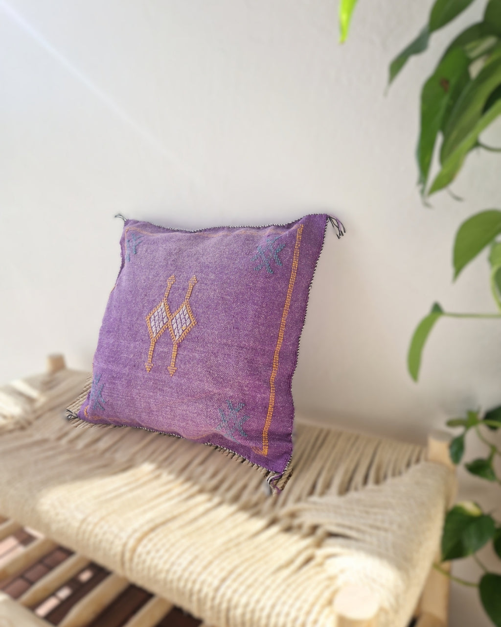 Kuddfodral Kaktussilke Sabra Amal - Lila