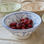 Liten Marockansk Skål "Yasmin" – Blå Handgjord Keramik (15 cm)